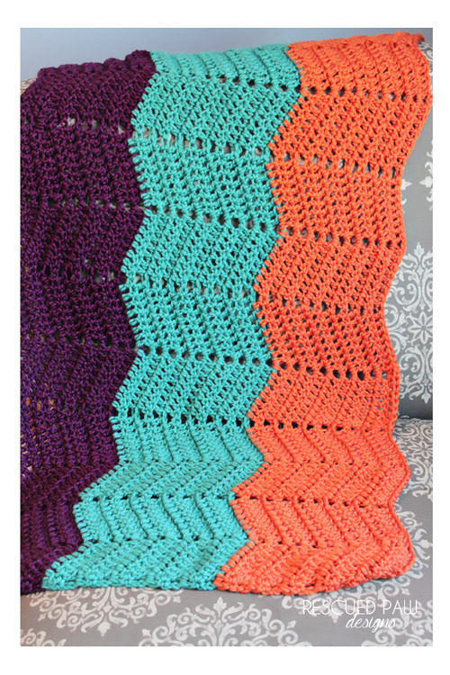 Crochet Ripple Blanket via Easy Crochet