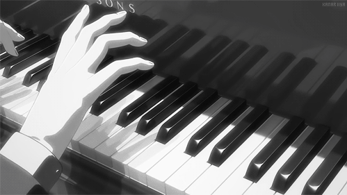 anime piano gif | Tumblr