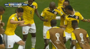 Colombia's celebration gif