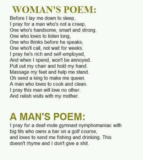 Funny poems about men