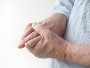 Doctors soothing hand