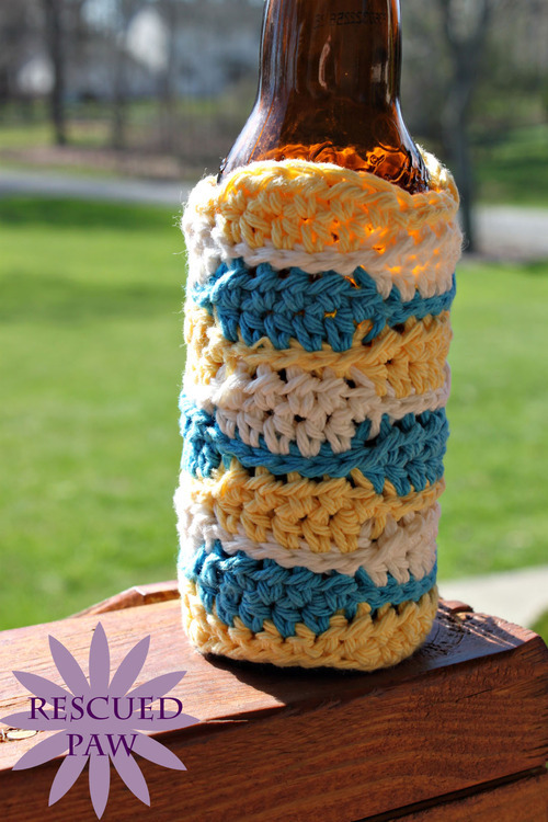 Crochet a Beverage Cozy with Free pattern From Easy Crochet Crochet Beverage Cozy Pattern