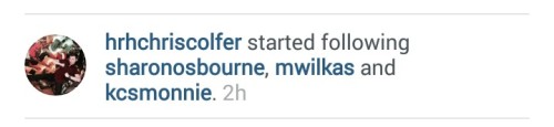 Chris Colfer Instagram - Page 36 Tumblr_n9gv1wGtkH1r5u4gao1_500