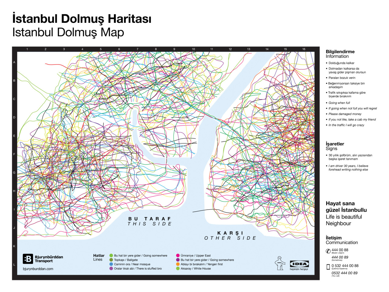 Dolmuş-térkép a tumblr szerint