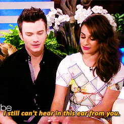 Chris, Lea, Chord, and More on the Ellen Show Tumblr_nl3tpjcdGN1qaxxelo3_250