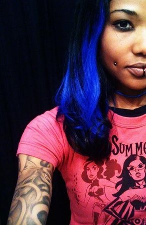 Blue Black Hair On Black Women