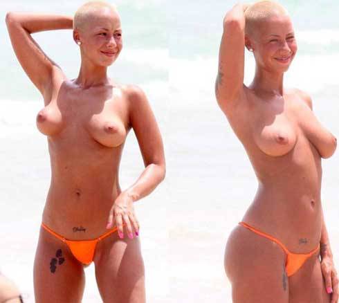 Topless bikini models nude