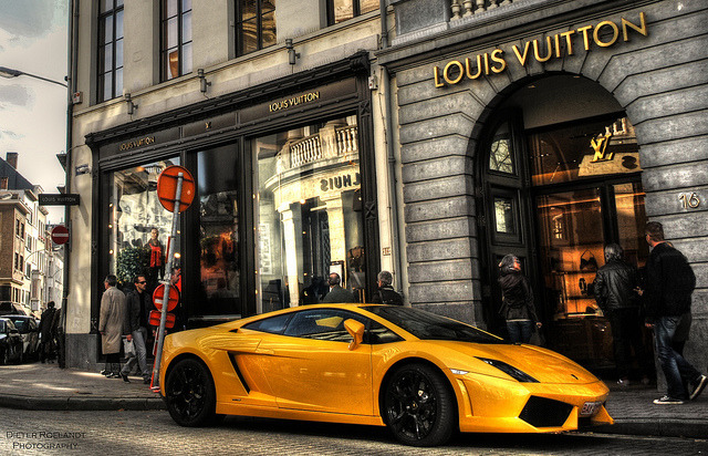 Cartastic • Yellow Lamborghini Gallardo LP560-4 parked outside...
