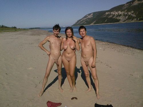 Family nude beach erection