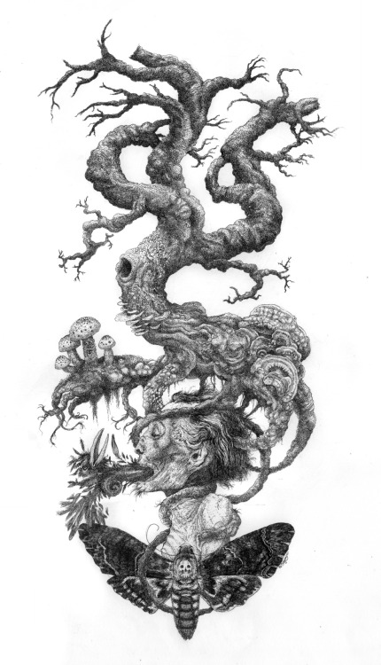 misterbeaudry:</p><br />
<p>Tree of Death.Pen and ink on bristol.Mister Beaudry.<br />