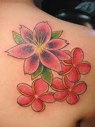 Orchid flower tattoo