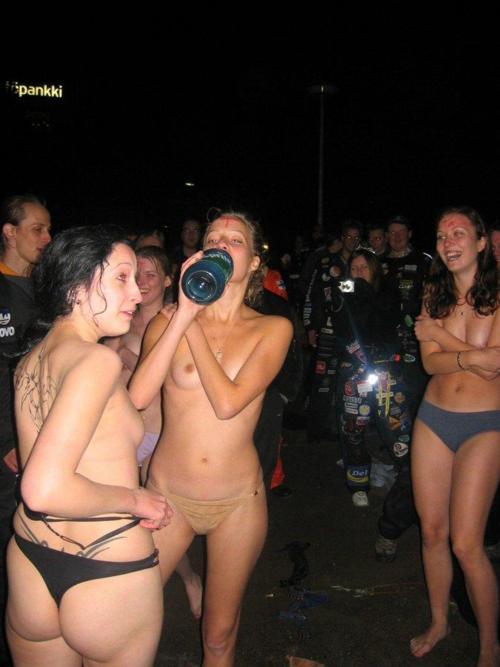 Topless candid embarrassed groped
