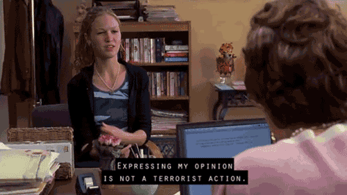 expressing my opinion gif